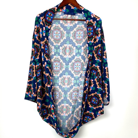 Sweaters - Tribal Print Cocoon Sweater